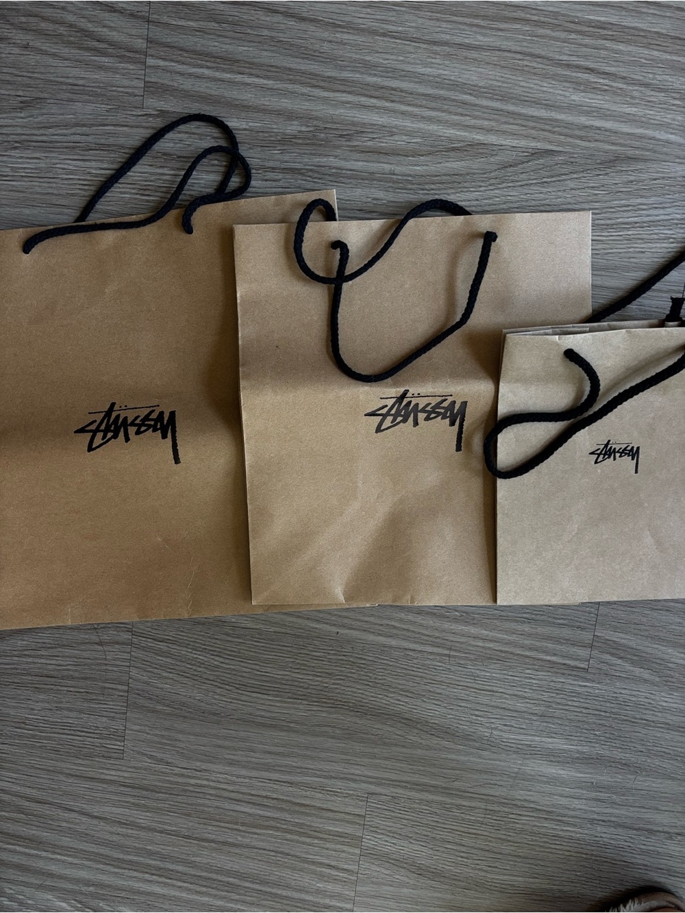 Stüssy Brown Kraft Logo Gift Bags - Set of 3